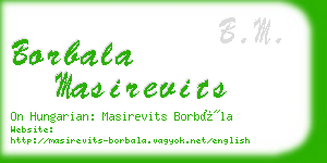 borbala masirevits business card